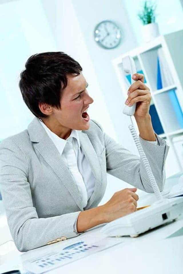 phone scam Woman Yelling On The Phone